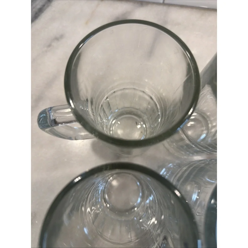 Vtg‎ Set Of 4 Libbey 5260 22oz Clear Glass Beer Steins GW0061